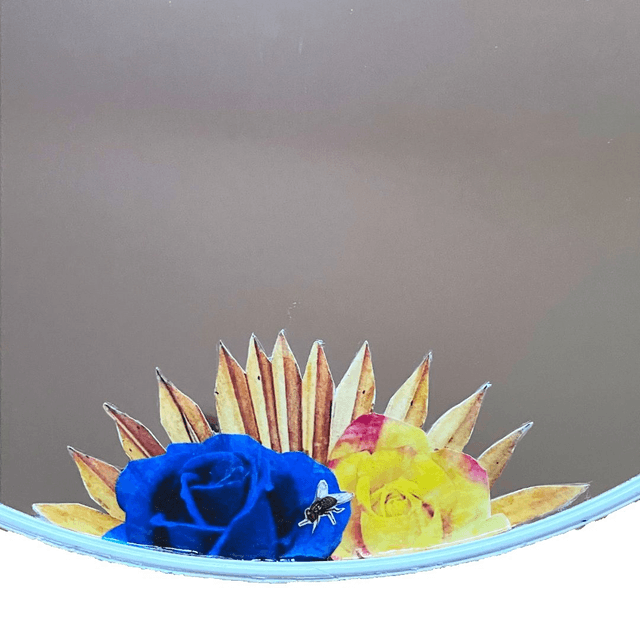 Green Snakes Upcycled Mirror - "Tropical Punk 2" - by House of Frisson