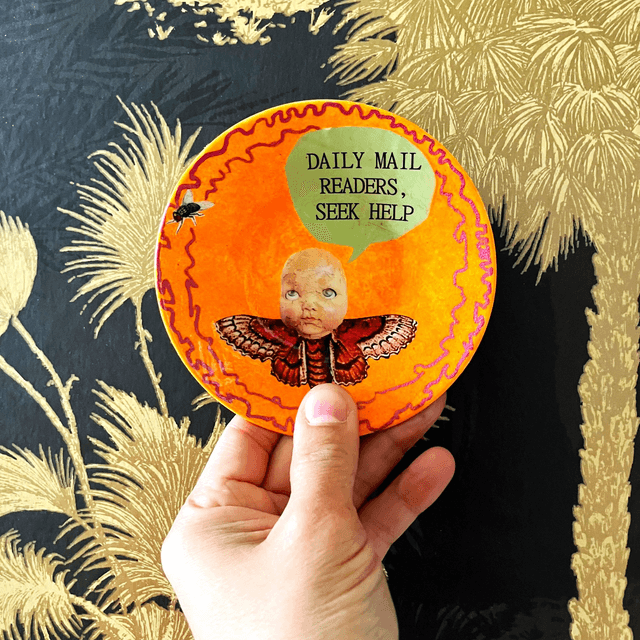 "Daily Mail Readers, Seek Help" Orange Upcycled Trinket Dish by House of Frisson