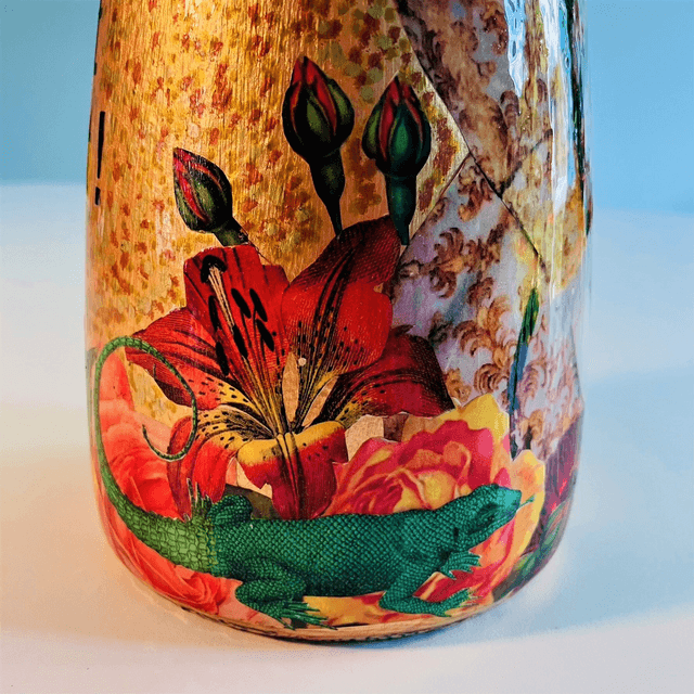 Gold “Be Nice Or Get Lost” Upcycled Flower Vase - House of Frisson