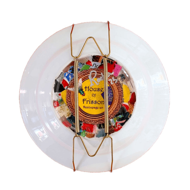 "High Maintenance? I'm a Pearl, Darling" Green Upcycled Wall Plate - House of Frisson