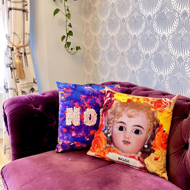"Boo!" Cushion Cover by House of Frisson