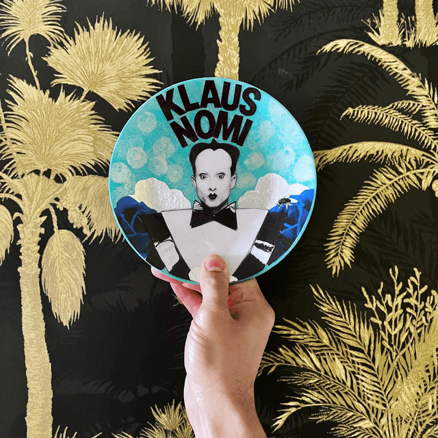 "Klaus Nomi" Aqua Upcycled Wall Plate - House of Frisson