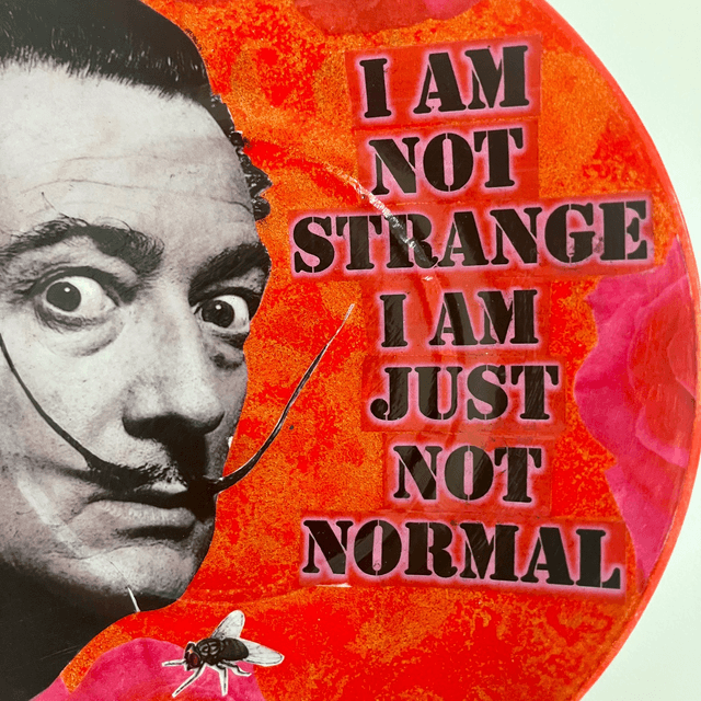 "I Am Not Strange, I Am Just Not Normal" Red Upcycled Trinket Dish - House of Frisson