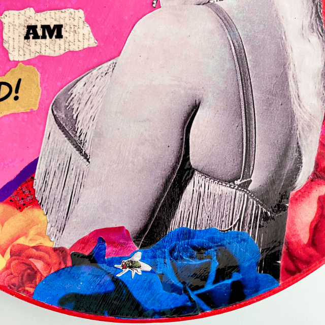 "Do You Believe in God? I Am God!" Pink & Red Upcycled Wall Plate - House of Frisson