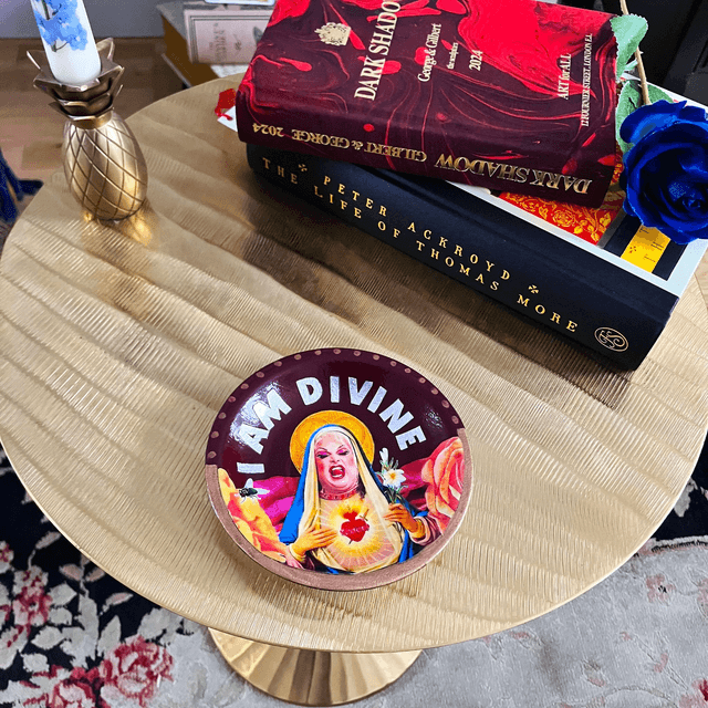 "I Am Divine" Maroon Upcycled Trinket Dish - House of Frisson