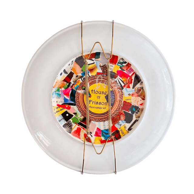 "I Lived I Laughed I Left" Pink Upcycled Wall Plate - House of Frisson