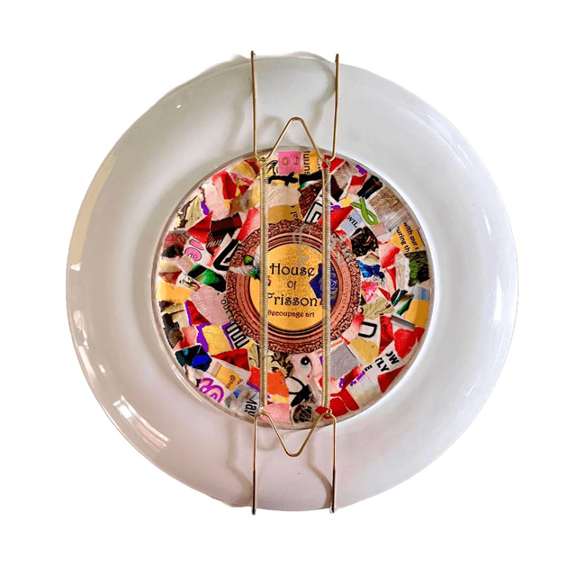"An Artist Is Somebody Who Produces Things That People Don't Need To Have" Blue Upcycled Wall Plate - House of Frisson