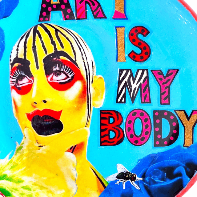 "Art is my Body" Light Blue Upcycled Trinket Dish - House of Frisson