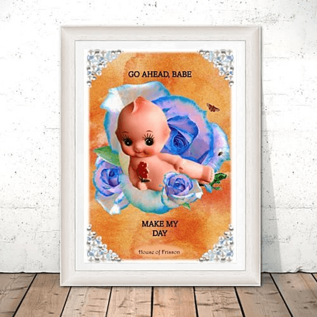 "Go Ahead Babe Make My Day" A3 Art Print by House of Frisson