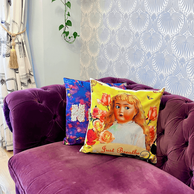 “Just Breathe” Cushion Cover by House of Frisson