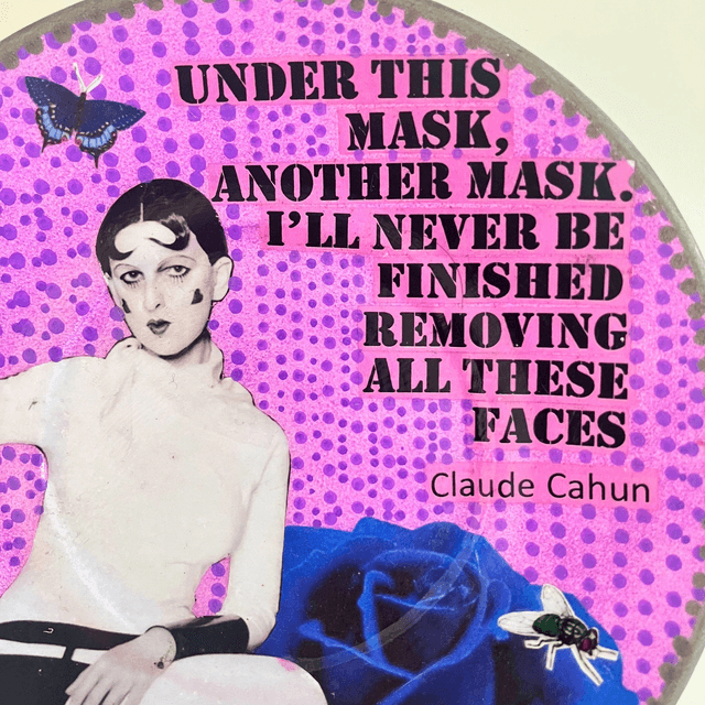 "Under This Mask, Another Mask. I'll Never Be Finished Removing All These Faces" Lilac Upcycled Trinket Dish - House of Frisson