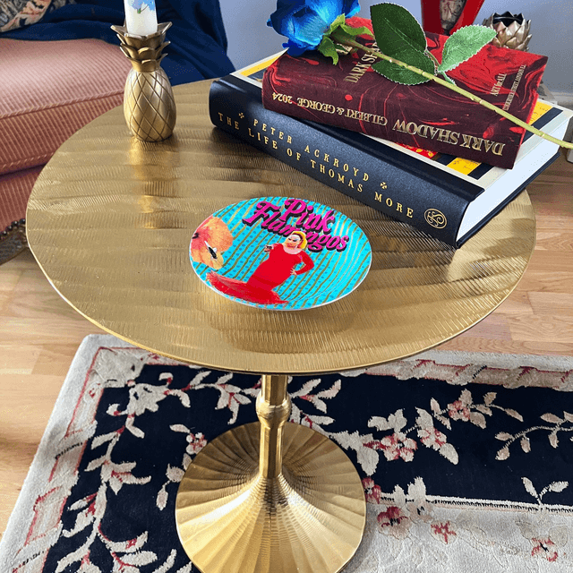 "Pink Flamingos" Green Upcycled Trinket Dish - House of Frisson