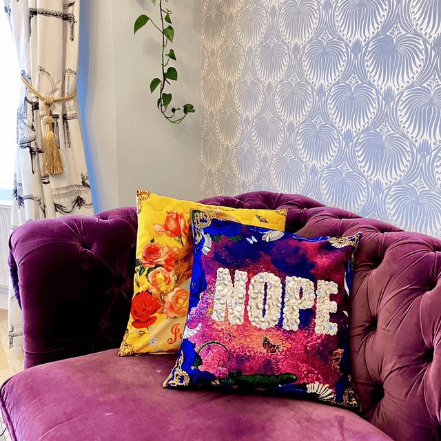 "Nope" Cushion Cover by House of Frisson