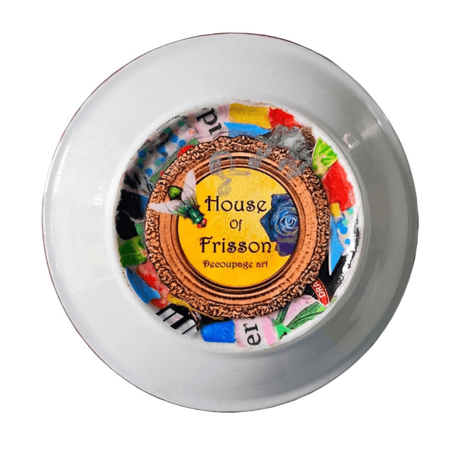 "I Am Divine" Maroon Upcycled Trinket Dish - House of Frisson
