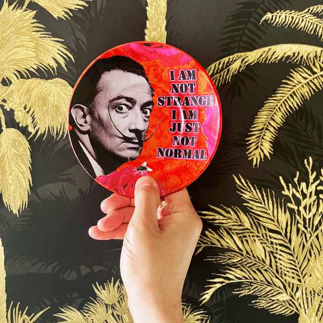 "I Am Not Strange, I Am Just Not Normal" Red Upcycled Trinket Dish - House of Frisson