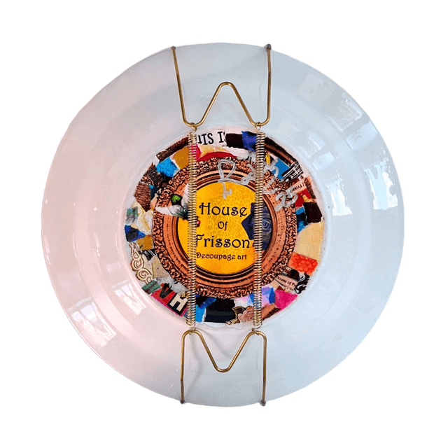 "The Room Was Polite Until I Arrived" Pink Upcycled Wall Plate - House of Frisson