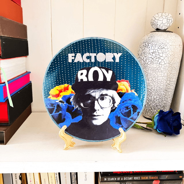 "Factory Boy" Dark Green Upcycled Wall Plate - House of Frisson