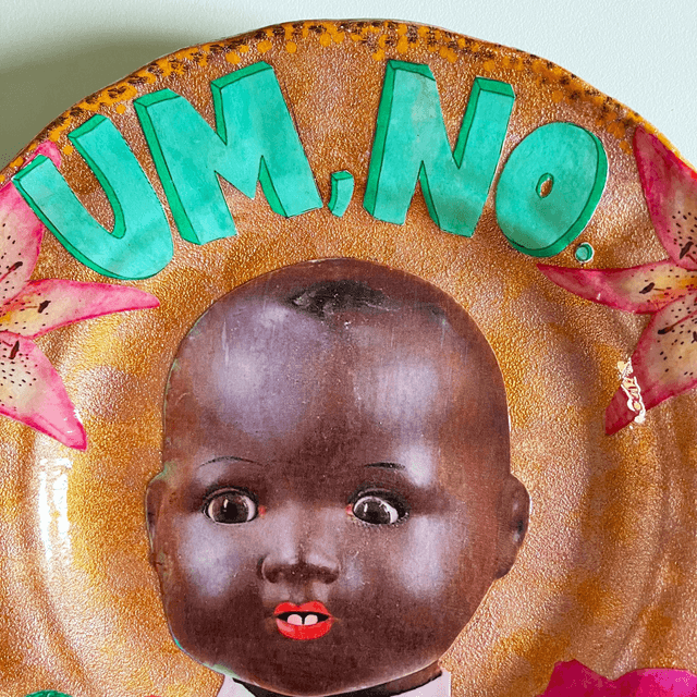 "Um, No" Bronze Upcycled Wall Plate - House of Frisson