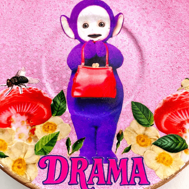 "Bag Drama" Pink Upcycled Trinket Dish by House of Frisson