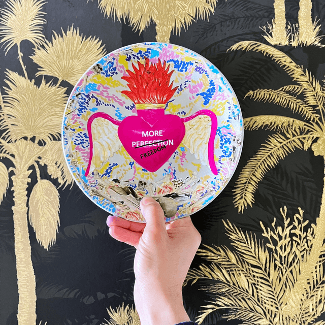 "More Freedom" Silver Upcycled Wall Plate - House of Frisson