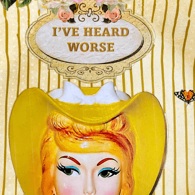 "I've Heard Worse" Cream Upcycled Wall Plate - House of Frisson