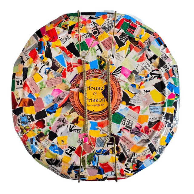 "Why Not" Blue Upcycled Wall Plate - House of Frisson