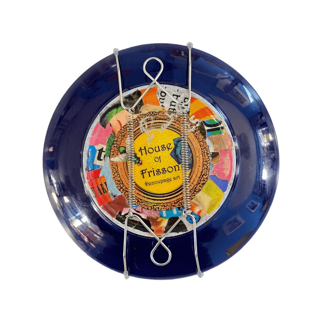 "Klaus Nomi" Aqua Upcycled Wall Plate - House of Frisson