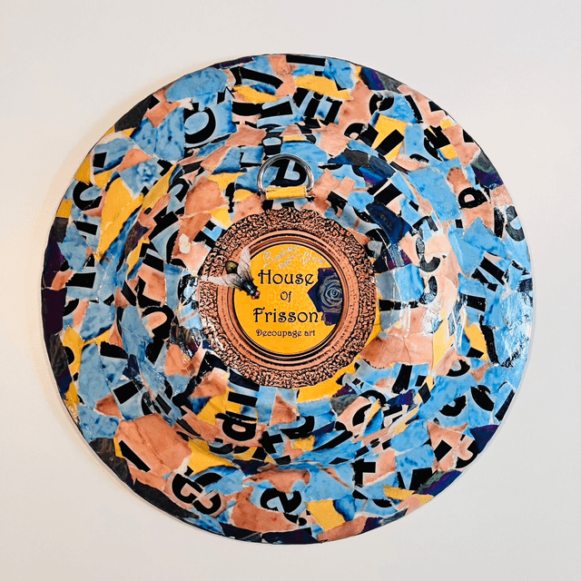 “Blimey” Multicolour Upcycled Wall Plate - House of Frisson