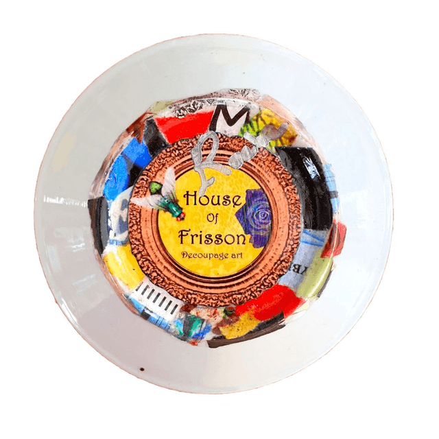 "Trash. Treasure, Or A Little Bit Of Both" Neon Lime Green Upcycled Trinket Dish by House of Frisson