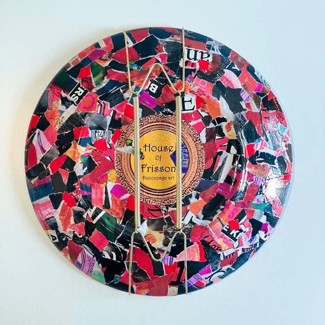 “Lust” Charcoal Upcycled Wall Plate - House of Frisson