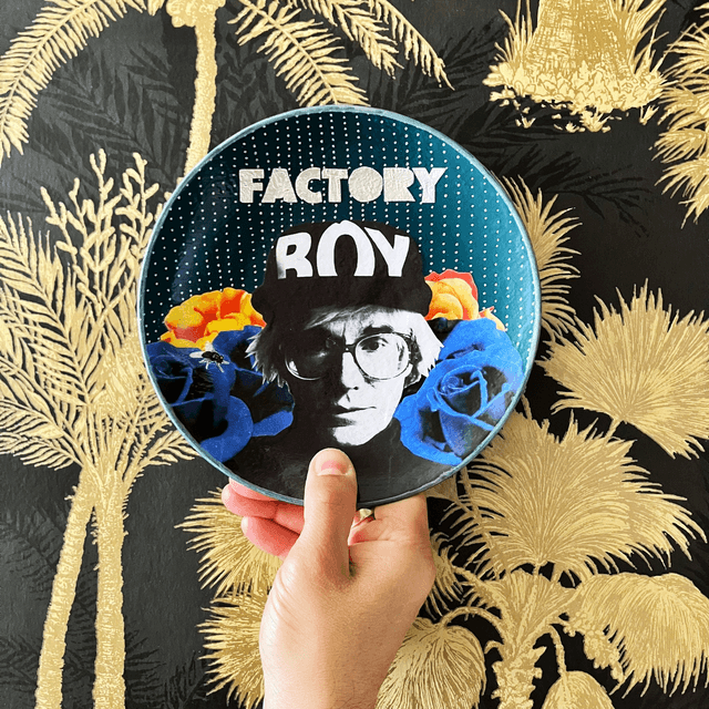 "Factory Boy" Dark Green Upcycled Wall Plate - House of Frisson
