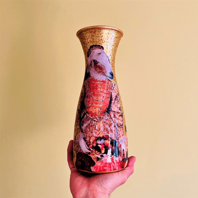 Gold “Be Nice Or Get Lost” Upcycled Flower Vase - House of Frisson