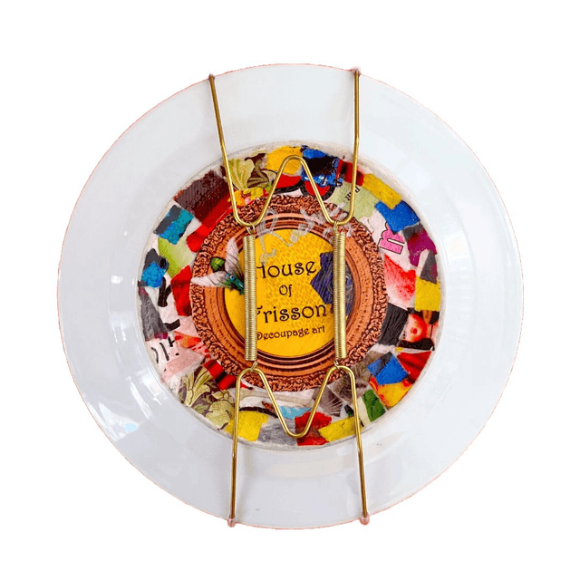 "At Least I Admit I'm Manufactured" Peach Upcycled Wall Plate - House of Frisson