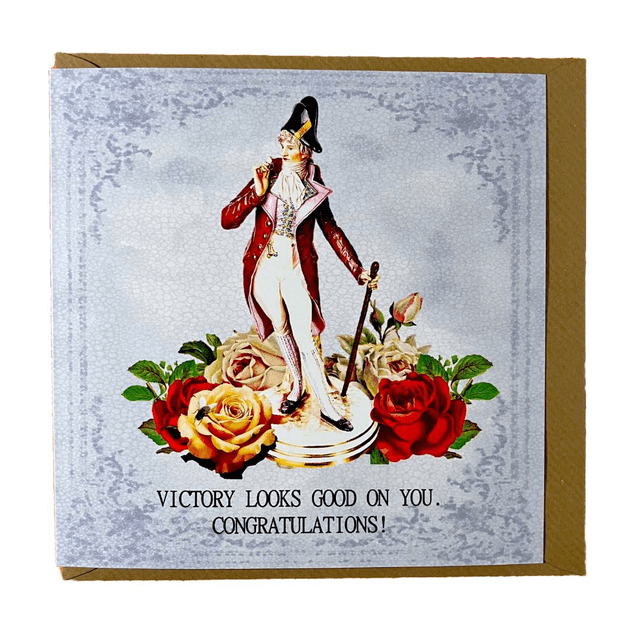 "Victory Looks Good on You. Congratulations!" Greeting Card by House of Frisson