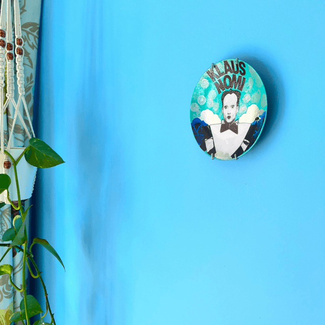 "Klaus Nomi" Aqua Upcycled Wall Plate - House of Frisson