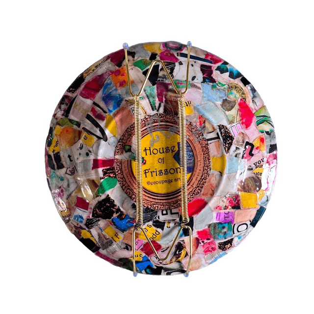 "Maybe Swearing Will Help" Blue Upcycled Wall Plate - House of Frisson
