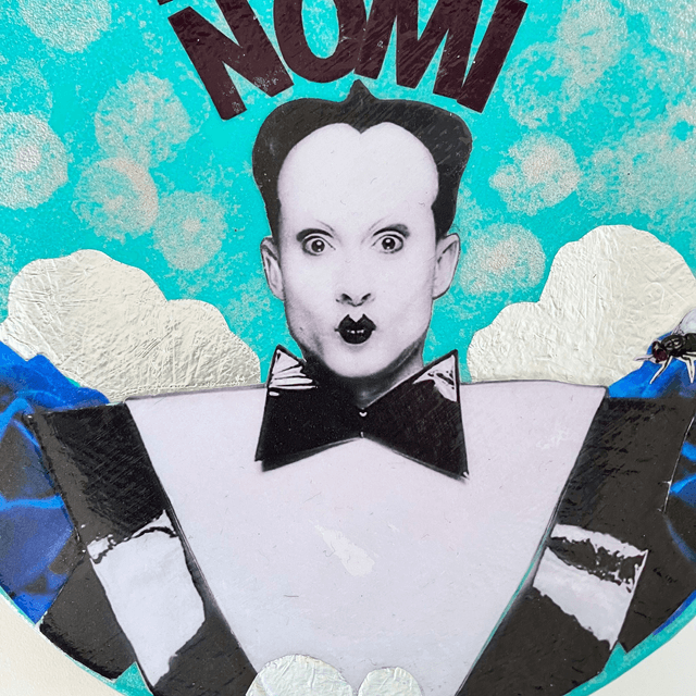"Klaus Nomi" Aqua Upcycled Wall Plate - House of Frisson