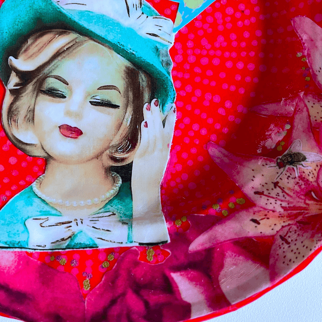 "I Speak Fluent Sarcasm" Red Upcycled Wall Plate - House of Frisson