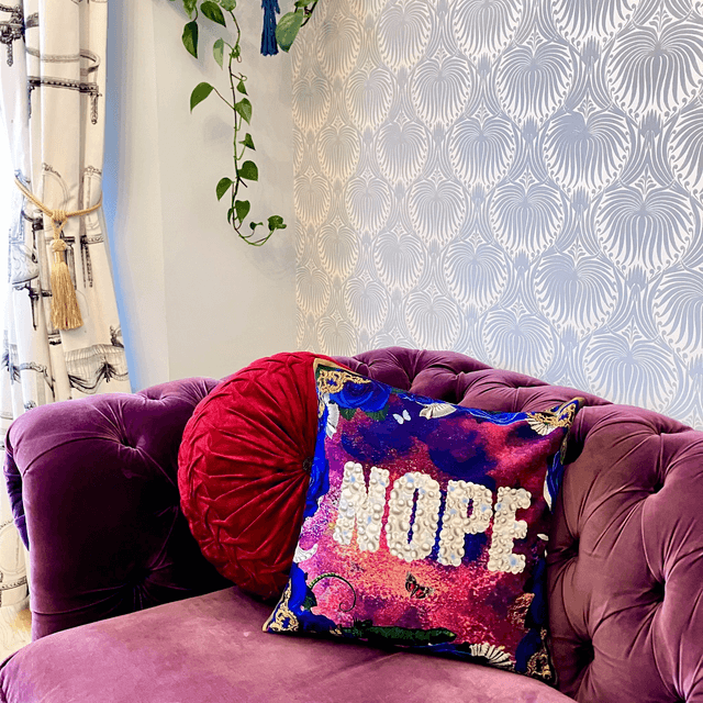 "Nope" Cushion Cover by House of Frisson