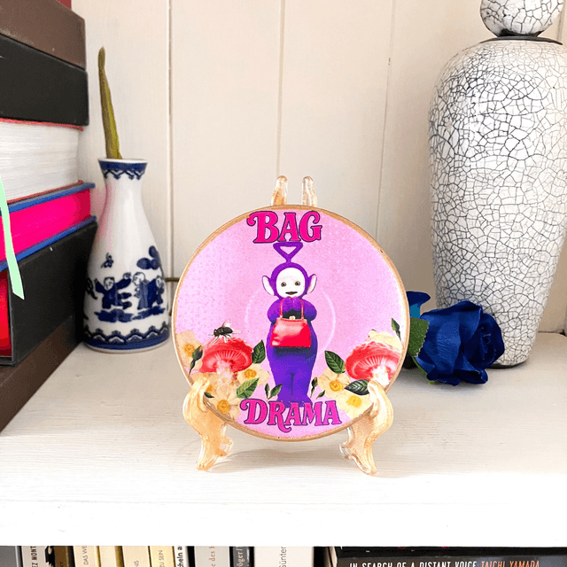 "Bag Drama" Pink Upcycled Trinket Dish by House of Frisson