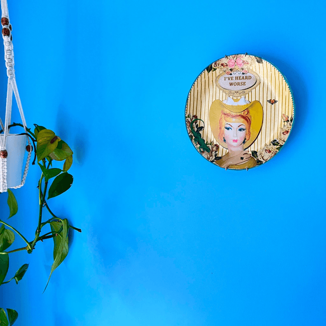 "I've Heard Worse" Cream Upcycled Wall Plate - House of Frisson