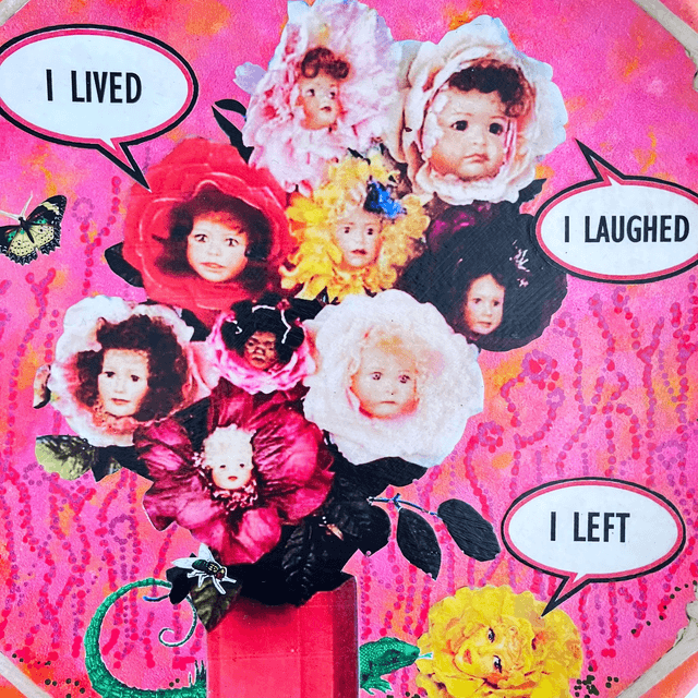 "I Lived I Laughed I Left" Pink Upcycled Wall Plate - House of Frisson