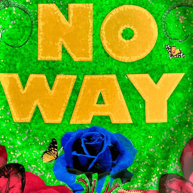 “No Way” Green Upcycled Wall Plate - House of Frisson