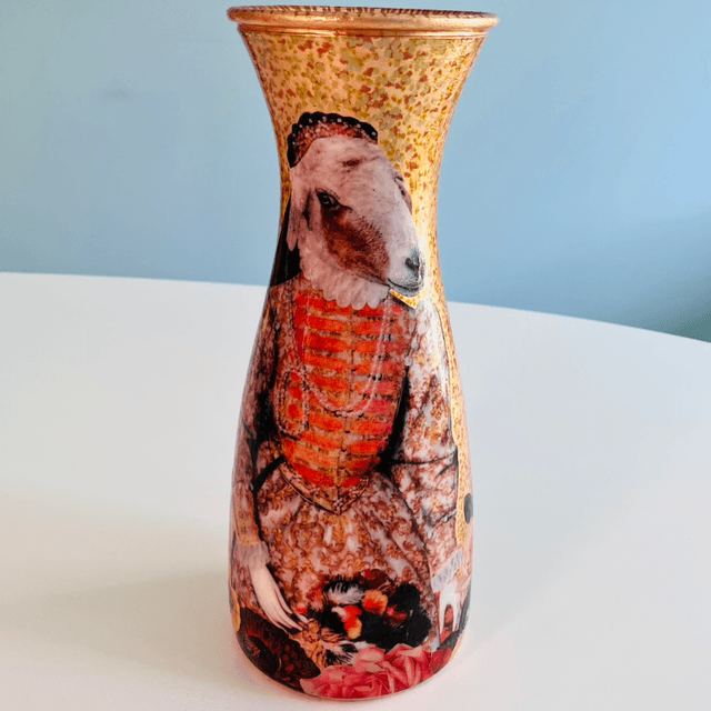 Gold “Be Nice Or Get Lost” Upcycled Flower Vase - House of Frisson