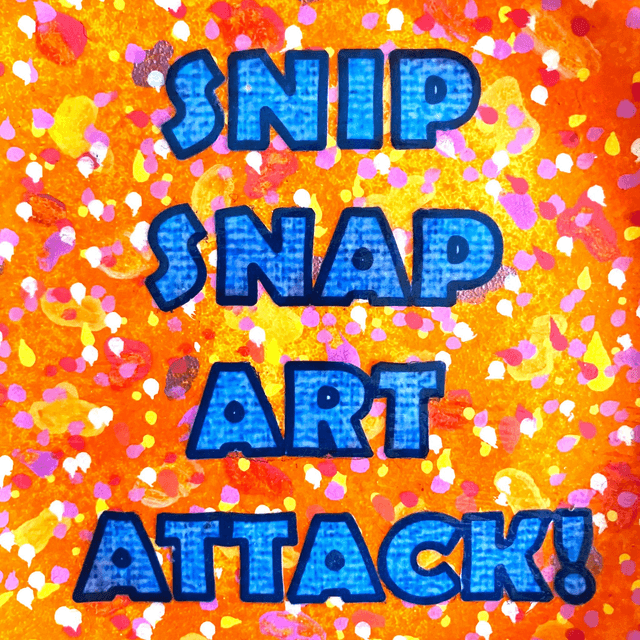 "Snip Snap Art Attack" Orange Upcycled Wall Plate - House of Frisson