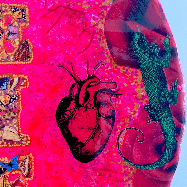 “Desire” Fuchsia Upcycled Wall Plate - House of Frisson