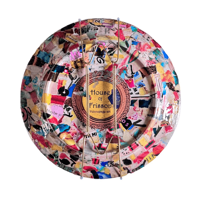 "Wine: Because Adulting Is Hard" Turquoise Upcycled Wall Plate - House of Frisson