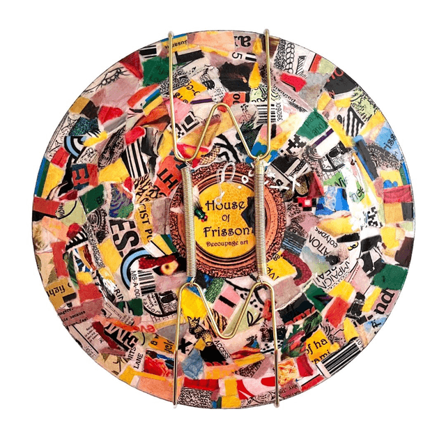 "Free To Shine" Black Upcycled Wall Plate - House of Frisson