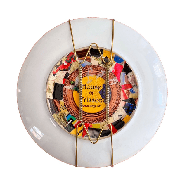 "Corporate World Sucks" Blue Upcycled Wall Plate - House of Frisson