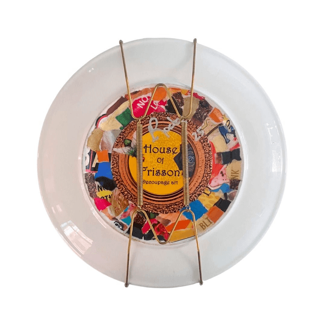 "If You Are Lonely When You Are Alone, You're in Bad Company" Neon Green Upcycled Wall Plate - House of Frisson